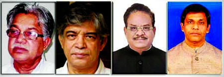 From Left: Narayan Chandra Chanda, Mustafa Jabbar, AKM Shahjahan Kamal, Kazi Karamat Ali