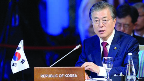 South Korean President Moon Jae-In has long favoured engagement to defuse tension with the North and welcomed Kim's suggestion that there could be an opportunity to kick-start dialogue.