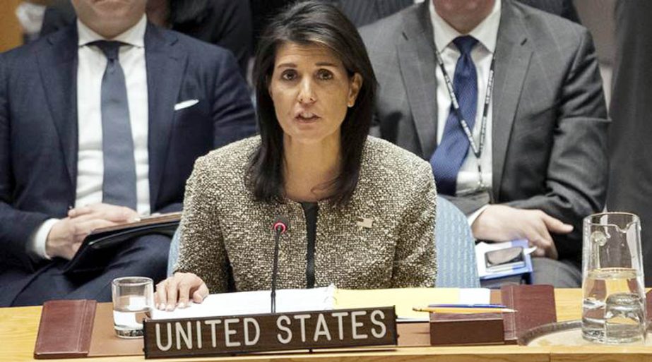 Nikki Haley, US ambassador to UN, told reporters about reports that North Korea might be preparing to fire another missile.