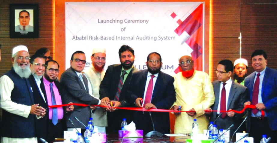 Md. Habibur Rahman, Managing Director of Al-Arafah Islami Bank Limited, inaugurating 'Risk-Based Internal Auditing System "Ababil RBIAS" at its head office in the city recently. Ababil RBIAS works as a tool to help the banks evaluate branch and banks'