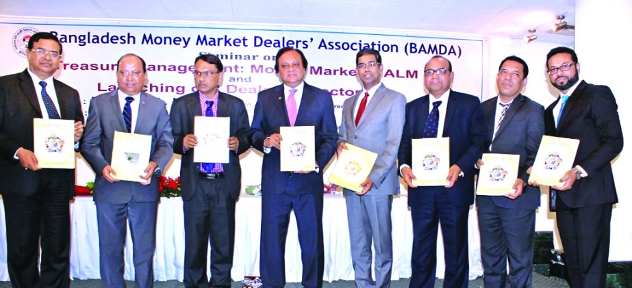 Anis A Khan, Chairman of Association of Bankers Bangladesh and Managing Director of Mutual Trust Bank Limited, poses with the participants of a seminar on Treasury Management: Money Market at a city hotel recently. Md. Abdus Sama, President of Bangladesh