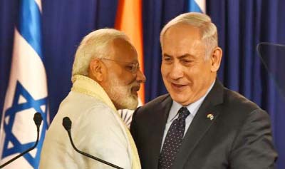 The visit by Israeli PM comes a little more than six months after his Indian counterpart Narendra Modi visited the Jewish state.