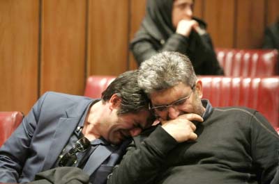 Iranian friends and relatives of the oil tanker crewmen react to news they are all feared dead.