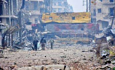 Aleppo was left in ruins after the war with ISIS.