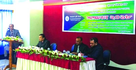 Mohammad Helal Uddin, Managing Director of Bangladesh Krishi Bank, addressing a day-long conference for Divisional Audit Officer, Corporate Branch Head, Chief Regional ManagersRegional Managers, Regional Audit Officers and Branch Managers of Khulna divis