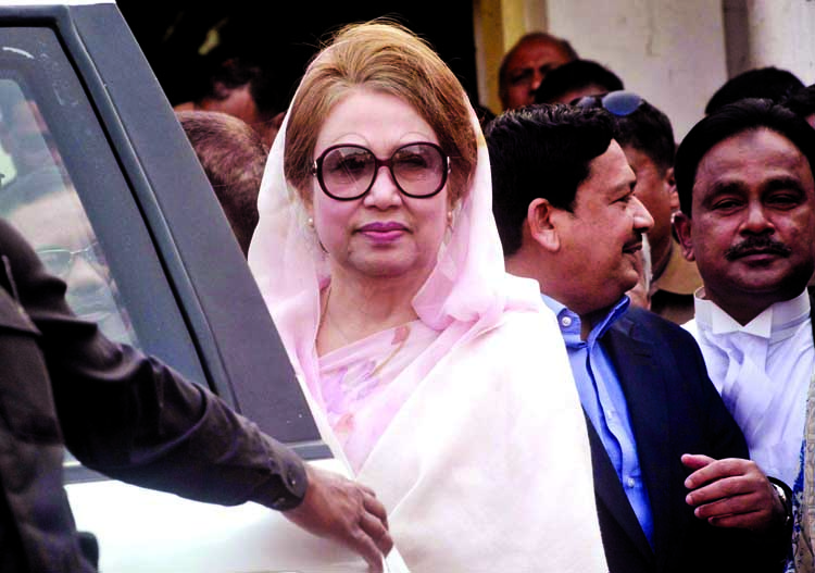 BNP Chairperson Begum Khaleda Zia appeared before the makeshift court for hearing in Zia Orphanage case on Tuesday.