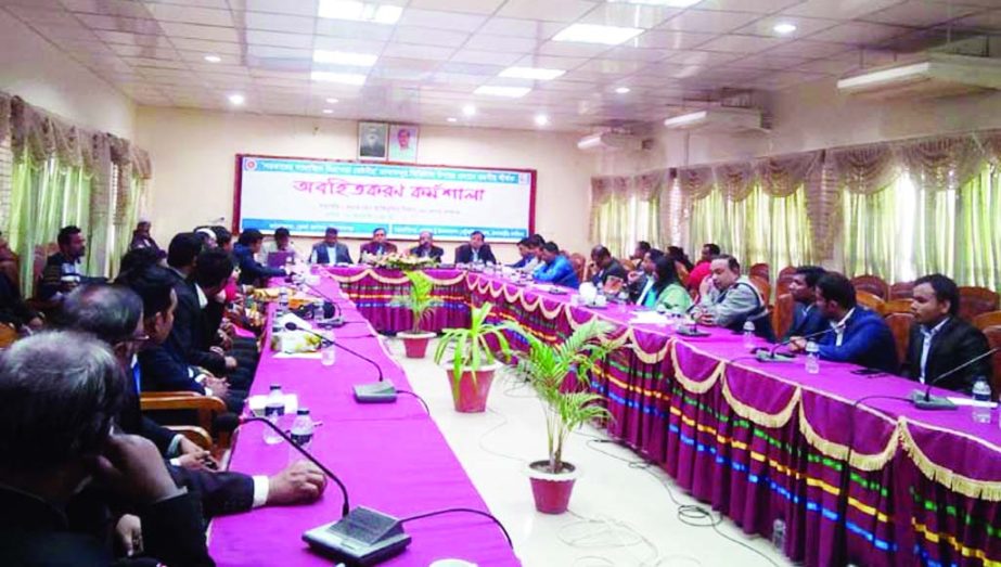 KISHOREGANJ: Abu Md Yousuef, Director General of Social Service Department addressing a advocacy workshop on Social Safety Net Programme in Bangladesh held at Collectorate Conference Room as Chief Guest jointly organised by a2i Programme, Prime Minis