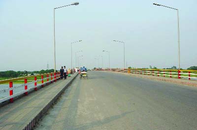 MYMENSINGH: A view of Bangladesh- China Friendship Bridge- 2 at Shambhuganj in Mymensingh.