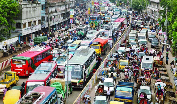 Traffic gridlock a common phenomenon in the capital.