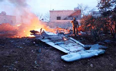 Russian defence ministry confirmed the Su-25 aircraft was shot down over Idlib province.