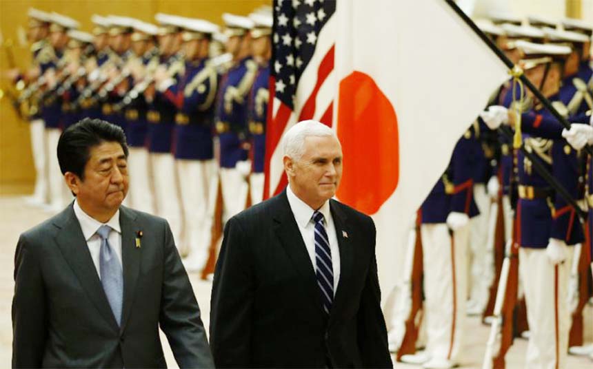 US Vice President Pence pledged that Washington would "intensify its maximum pressure campaign"" on North Korea."