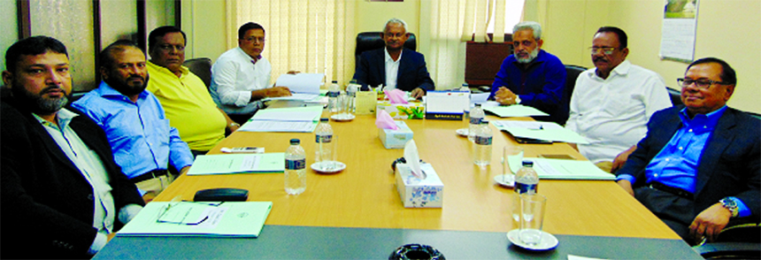 Md. Rezaul Karim, Chairman of Shippers' Council of Bangladesh, presiding over its 1st Board of Directors meeting at its office in the city on Sunday. Ariful Ahsan, Senior Vice-Chairman, Md. Munir Hossain Vice-Chairman, Arzu Rahman Bhuiyan, Afsar Uddin Ah