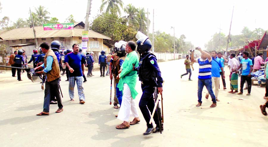 BNP leaders and activists including Habiganj Municipality Mayor were injured in clash with police while they staged demonstration, demanding immediate release of Party Chief Khaleda Zia on Tuesday.