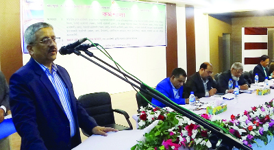 RANGPUR: Chief Engineer of LGED Md Abul Kalam Azad addressing Rangpur divisional development workshop of Local Government Engineering Department (LGED) at Rangpur yesterday.