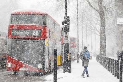 A winter weather front from Siberia kept most parts of northern Europe below freezing Wednesday.