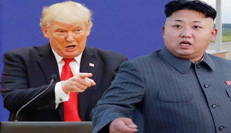 A combination of file photos of North Korean leader Kim Jong-Un and US President Donald Trump.