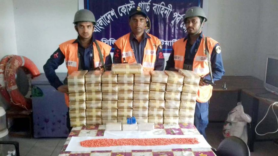 Bangladesh Coast Guard, East Zone of Teknaf and Saint Martin recovered 5, 00000 Yaba tablets from Keya Forest yesterday.