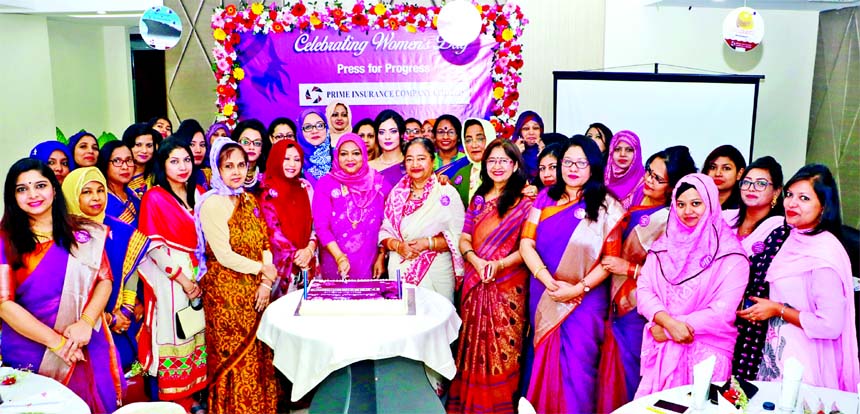 Mohammodi Khanam, CEO of Prime Insurance Company Limited, inaugurating the celebration programme of International Women's Day with an awareness session on health related issues of women at its head office in the city on Thursday. Woman Directors of the B