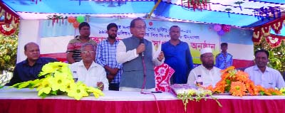 CHAPAINAWABGANJ: Abdul Wadud MP speaking at a discussion meeting marking the birth anniversary of Bangabandhu and National Children's Day organised by Chapainawabganj Polytechnic Institute as Chief Guest on Saturday.