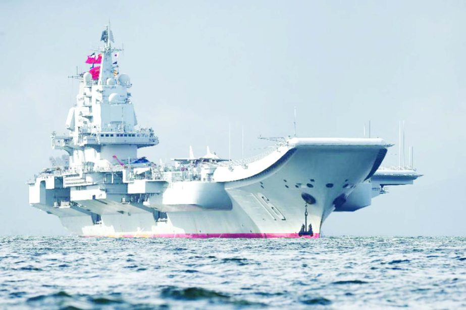 Beijing sent its only aircraft carrier, the Liaoning Â®, through the Taiwan Strait in January during a drill and also in July when it was en route to Hong Kong.