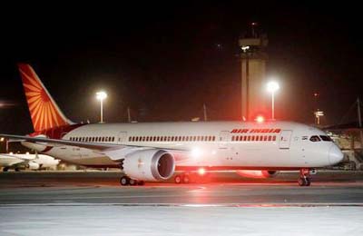 An Air India Boeing 787-8 Dreamliner plane lands at the Ben Gurion International airport in Lod, near Tel Aviv, Israel on Thursday.