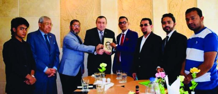 With a view to strengthening business, trade, tourism and diplomatic relation, a high level delegation lead by the Chairman of BBFA, Brand Ambassador Masud A Khan visited Egypt and UAE recently. He presented the book on the biography of Bangabandhu to for