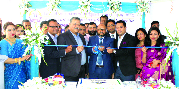 Dr. Muhammad Musa, Chairperson of IPDC Finance Limited, presiding over its 13th EGM and 36th AGM at a convention centre in the city recently. Mominul Islam, Managing Director, Samiul Hashim, Company Secretary and other senior officials of the company were