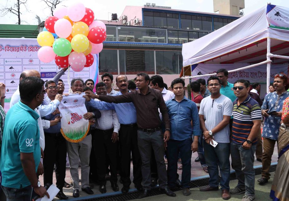 President of Bangladesh Cricket Board (BCB) Nazmul Hasan Papon, MP, inaugurating the Summit-DRU Media Cup Cricket by releasing the balloons as the chief guest at the Moulana Bhashani National Hockey Stadium on Thursday.