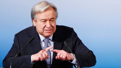 UN Secretary-General Antonio Guterres warns of a return Cold War-like tensions.