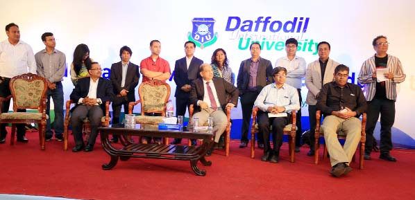 Prof Dr Yousuf Mahbubul Islam, Vice Chancellor of Daffodil International University along with distinguished guests on 'Academia-Software Industry : Bridging the Gaps' seminar recently at RAOWA Convention Hall in the city.