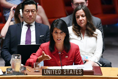 US Ambassador Nikki Haley praised the new sanctions on North Korea. "All of this ICBM and nuclear irresponsibility has to stop," Haley said.