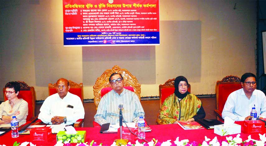 Social Welfare Minister Rashed Khan Menon, among others, at a workshop on 'Risk of Disability and Way to Overcome' organised by Jatiya Protibandhi Unnayan Foundation in the auditorium of BMA Bhaban in the city on Friday.