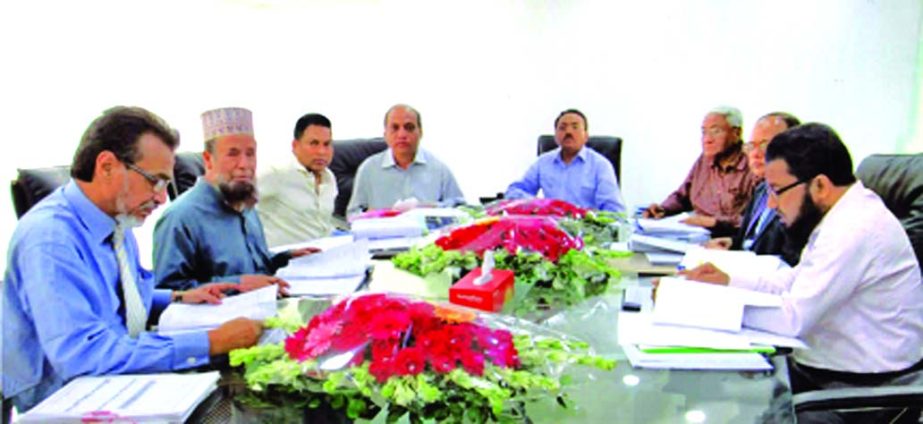 Md. Anowar Hossain, Chairman of Islami Commercial Insurance Company Limited, presiding over its 123rd Board of Directors meeting at its head office in the city recently. Mir Nazim Uddin Ahmed, CEO, M Kamaluddin Chowdhury, Niaz Ahmed, Mohammad Yahya, AZM S