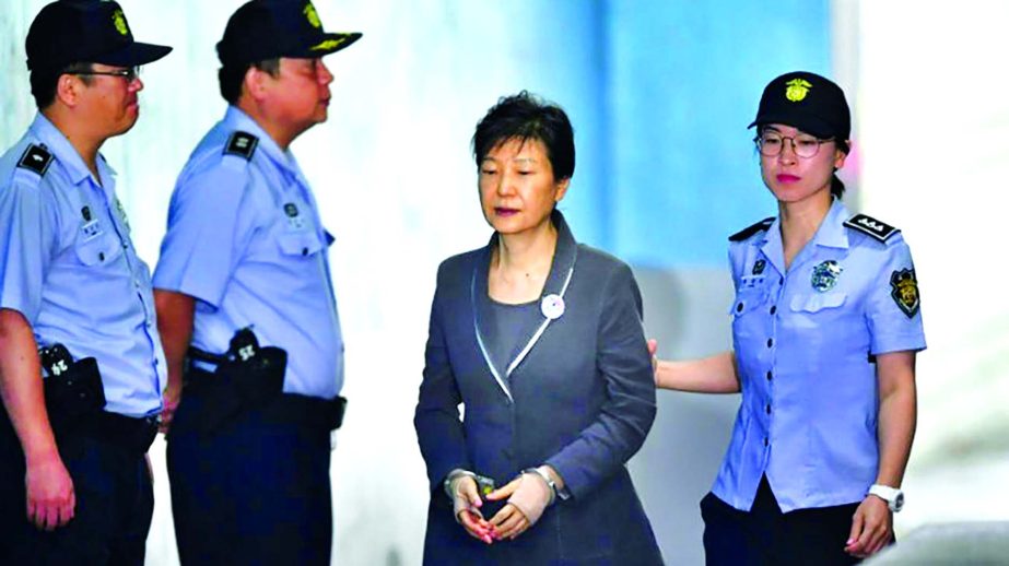 Former President Park Geun-hye is found guilty of bribery on Friday, on multiple charges of bribery and abuse of power.