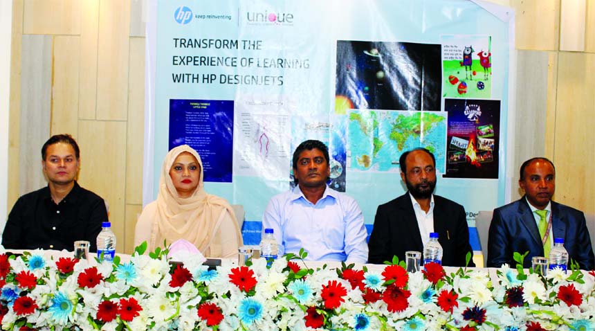 Unique Business System Limited arranges a launching programme of specialized HP Printer for educational institutions at a city auditorium on Wednesday. Mohammed Abdul Hakim, Managing Director, Habiba Nasrin Rita, Director Operation of the Importer Company