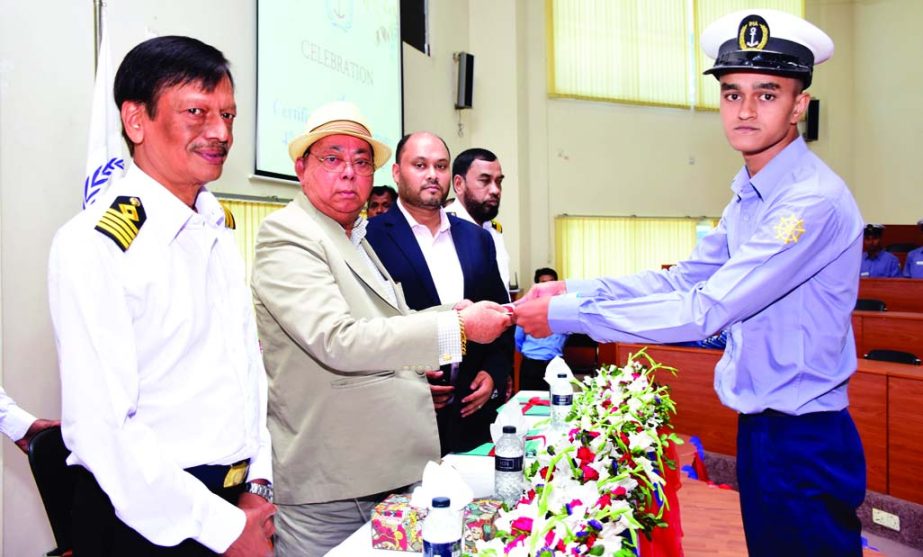 GAZIPUR: Enamul Haque Chowdhury, Chairman, International Maritime Academy distributing course completion certificates to the 4th batch of International Maritime Academy at Pubial in Gazipur as Chief Guest on Tuesday.