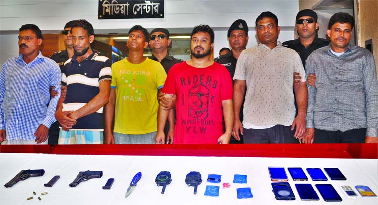 Six members of fake law enforcers were arrested by RAB-1 with some arms and ammunition from city's different areas on Thursday.