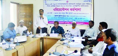 RAMPAL (Mongla): Rampal Tushar Kumar Paul, UNO, Rampal Upazila speaking at an orientation workshop on awareness building activities for the development of children and women's nutrition arranged by District Information Office was held in Rampal on Wedn