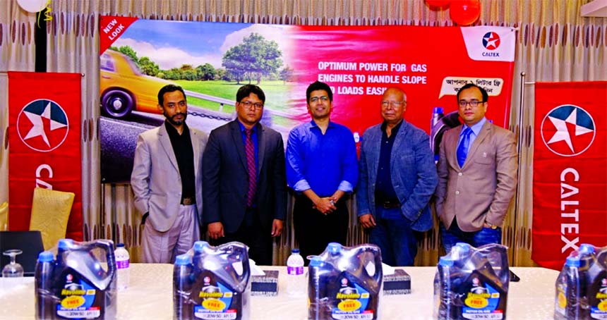 Saiful Islam, Senior Vice-Chairman of Navana Group, poses for a photograph after re-launching the new look package of Havoline Motor Oil Gas 20W 50 SJ with 1Ltr free in Bangladesh at its head office in the city recently. Faisal A Chowdhury, Country Direct