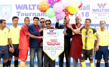 Opening ceremony of Walton Under-18 Football Tournament at the Bangabandhu National Stadium on Thursday.