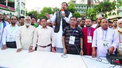 GAZIPUR: Adv Md Jahangir Alam , Mayor candidate of Gazipur City Corporation election from Bangladesh Awami League speaking at a public meeting during an election campaign on Sunday.