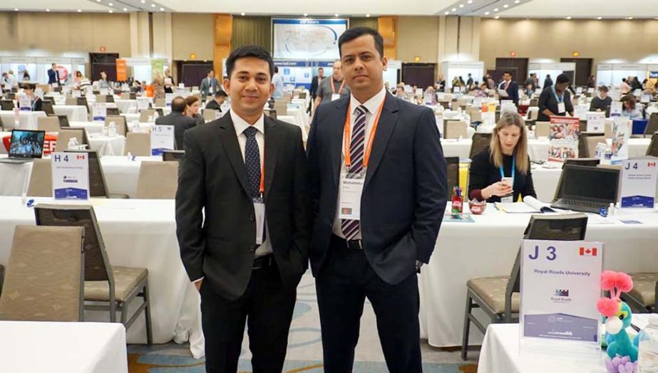 Al Amin and Bapan Saha, two officials of SA Associates, participate in three-day international education conference in Canada.