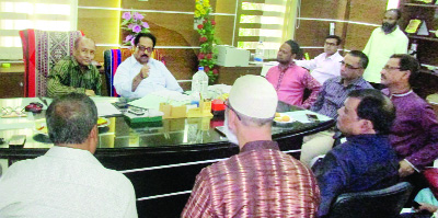 SYLHET: Mahmud-Us-Samad Chowdhury MP speaking at a meeting of the Governing -body of Surma Degree College as Chief Guest recently.