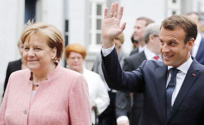 Emmanuel Macron asked Angela Merkel to act quickly on reforming the European Union.