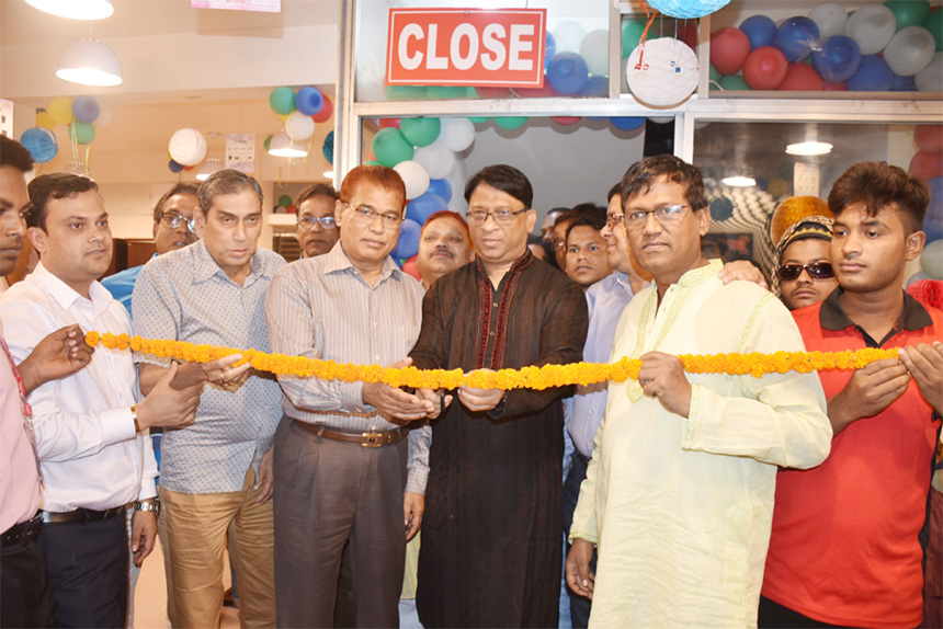 Iqbalur Rahim, MP, inaugurating a new show room of Brothers Furniture at Aftab Plaza in Dinajpur city recently. Chairman Habibur Rahman Sarkar and dealer Golam Mowla Al Hossain of the company were also present.