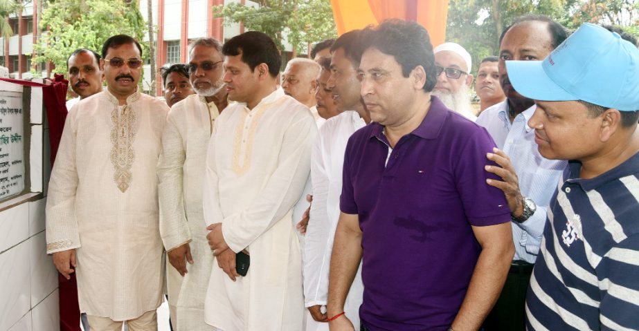 CCC Mayor A J M Nasir Uddin inaugurating development works at South Agrabad Ward on Friday.