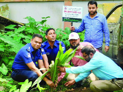 HABIGANJ: Md Moklechhur Rahman, UNO, Madhabpur Upazila inaugurating plantation programme at Adarsha Nimno Maddhomik School premises organised by RDRS Bangladesh recently.