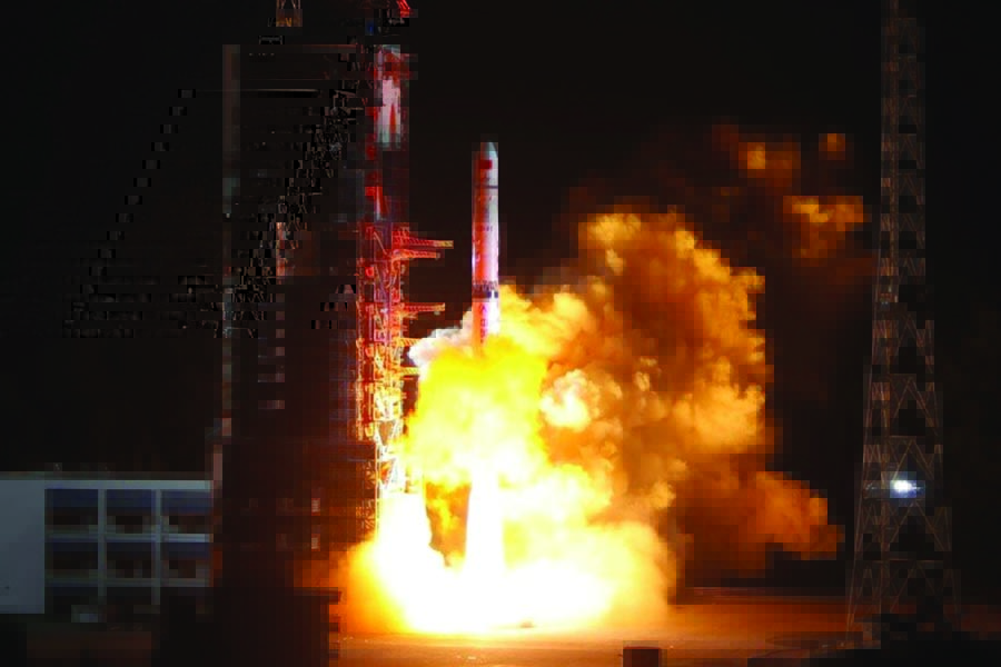 The Queqiao 'Magpie Bridge' satellite was blasted into space from the southwestern Xichang launch center.