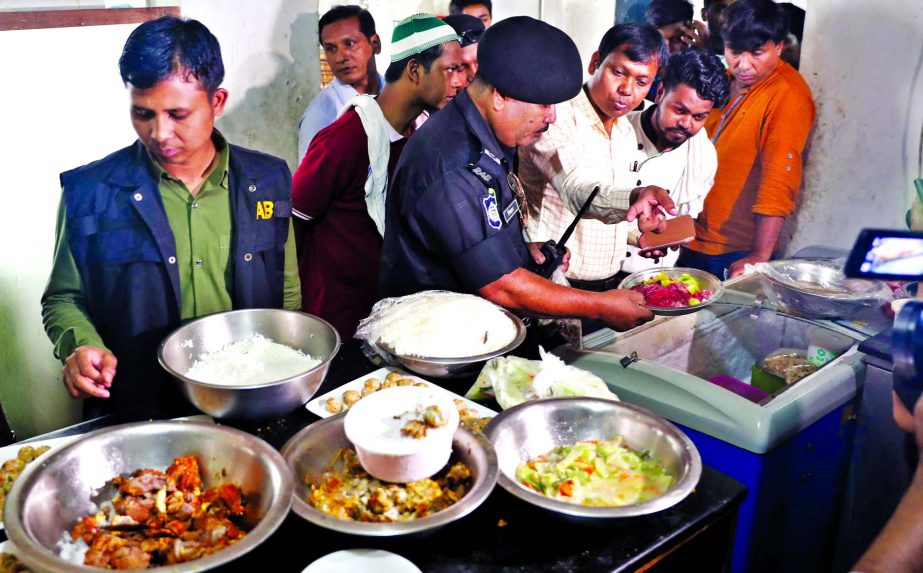 RAB mobile court raided some restaurants including Handi Restaurant at Banani, punishes those involved in preparing rotten Iftar items and realizes as Taka four lakh as fine on Tuesday.