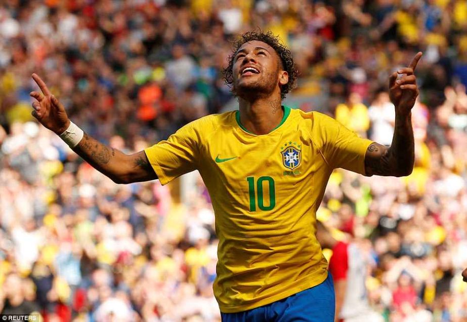 Neymar marked his eagerly-anticipated return from injury with a fabulous solo goal for Brazil against Croatia on Sunday.